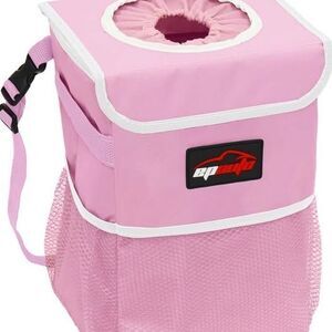 Car Trash Can with Lid and Storage Pockets 2.5 Gallon Leakproof EPA Auto Trash